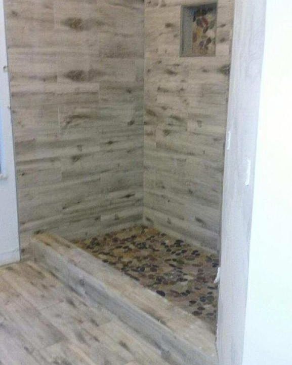 Shower in master bedroom