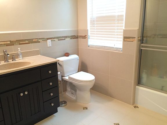 Master suite bedroom bathroom