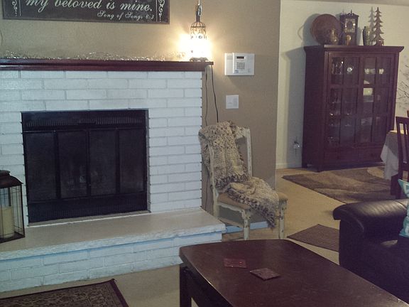 Wood burning fireplace