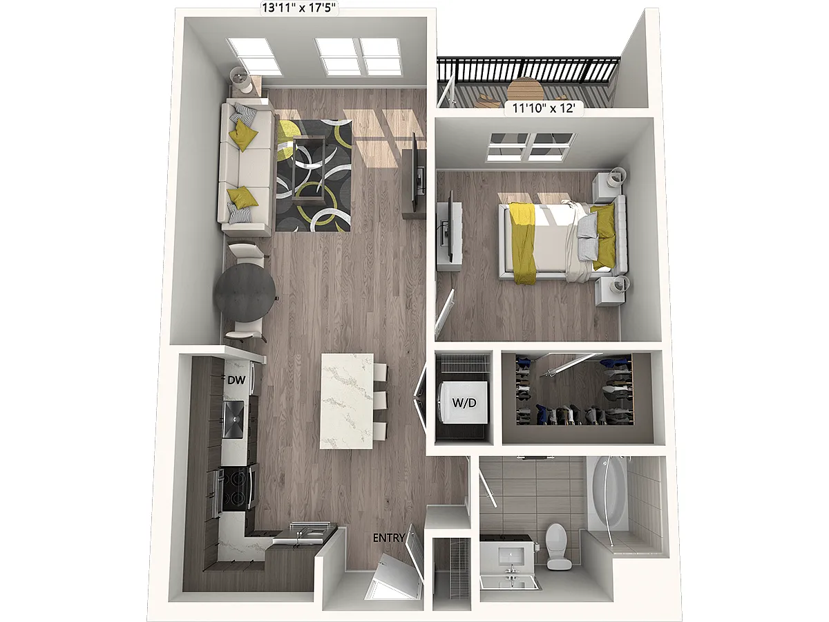 Floor plan A1S-Signature-763sf