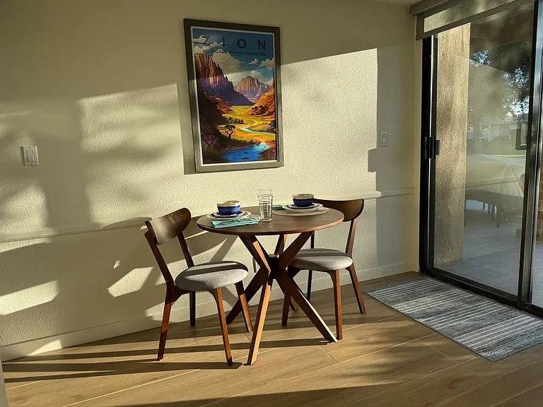 Perfect dinette set for morning coffee or breakfast
