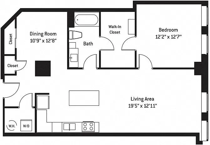 Floor plan 1U Den