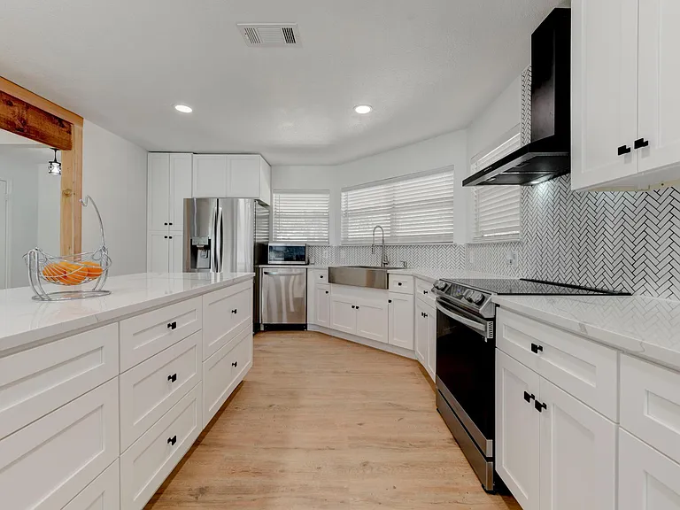 Wide open kitchen space