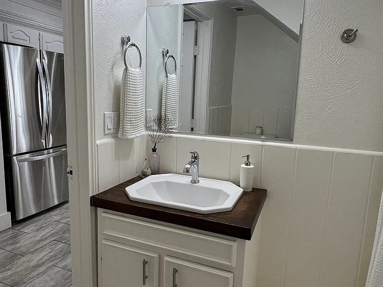 Elegant and private, downstairs guest full-bathroom