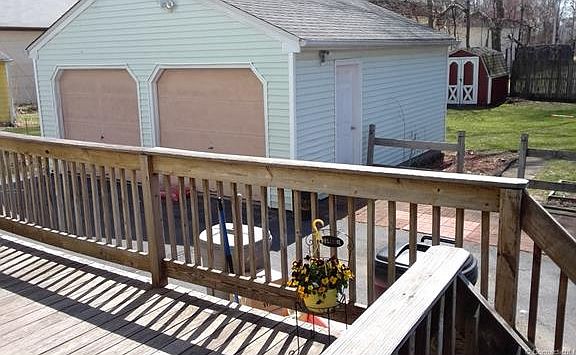 Backyard partially paved, D...