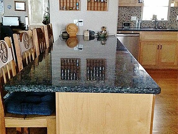 Breakfast bar with granite counter