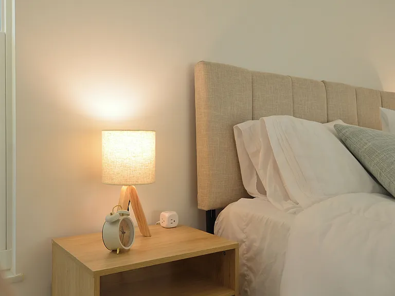 Second bedroom, queen bed with smart TV, closet and dresser