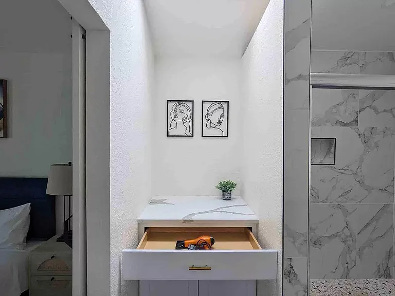 Added nook in the Master Bathroom.