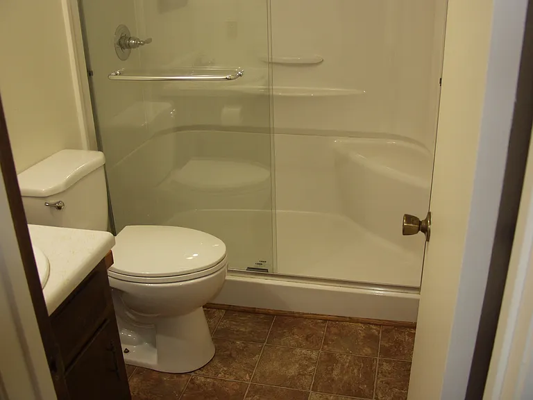 Bath with shower
