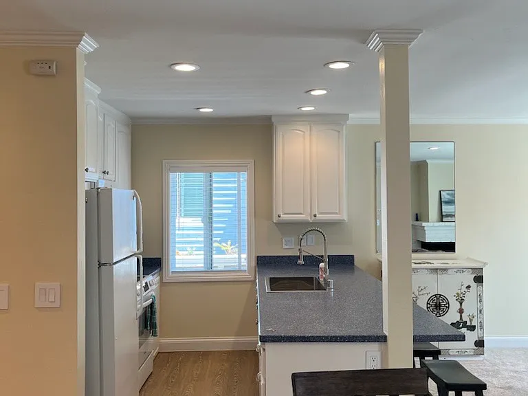 Kitchen view from dining room table