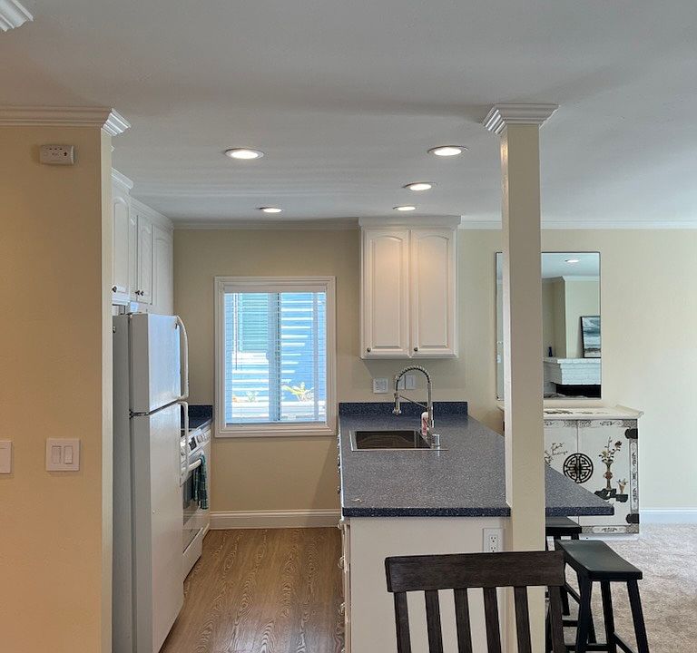 Kitchen view from dining room table