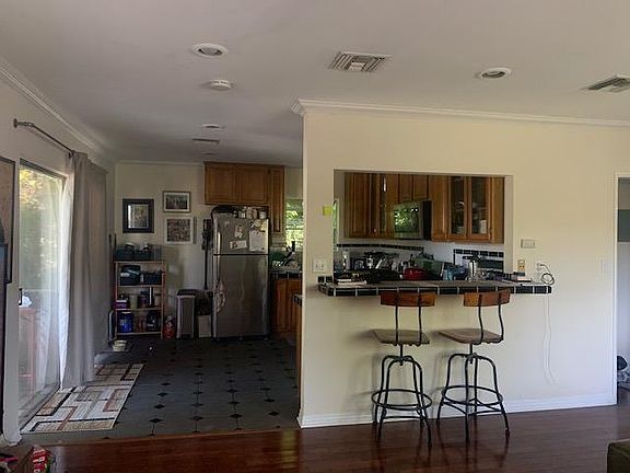 Eating Bar looking into the kitchen .