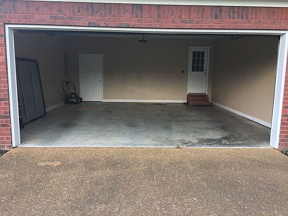 Finished garage with storage