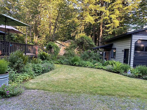 Yard between back deck and d