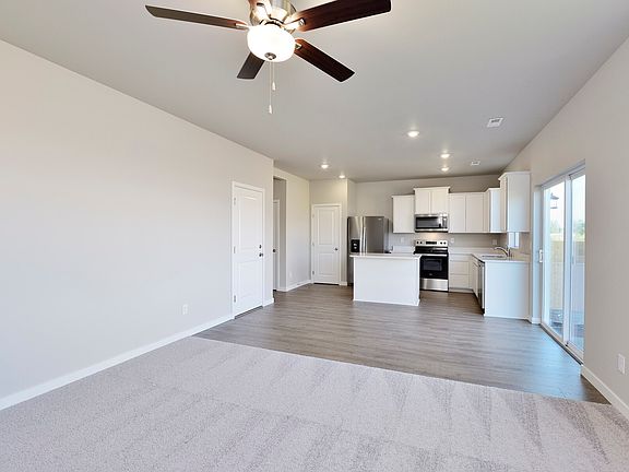 This open-concept floor plan is perfect for entertaining.