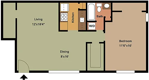 Floor plan 1 Bedroom