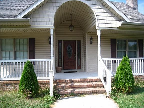 Covered front porch entry