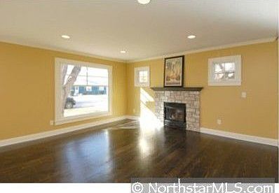 Living room with fireplace