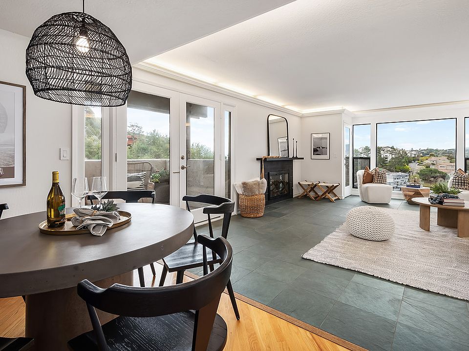 Dining opens to living room