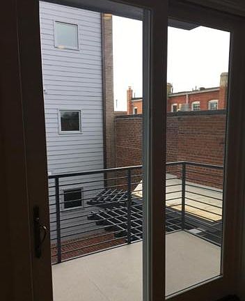 Sliding balcony. Comes with optional Pottery Barn patio armc