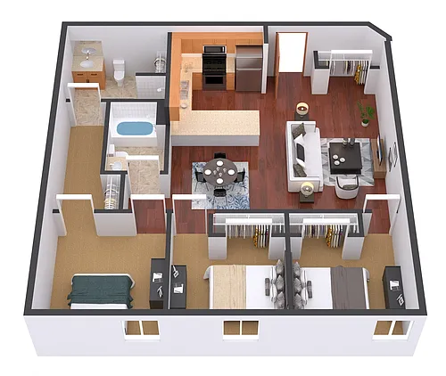 Floor plan 3 Bedroom 2 Bathroom