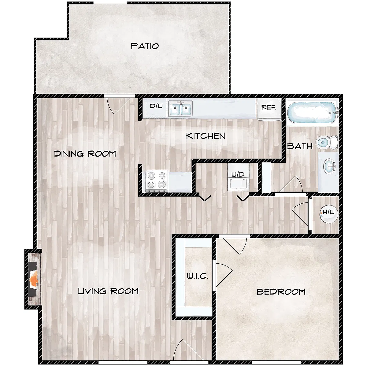 Floor plan One Bedroom