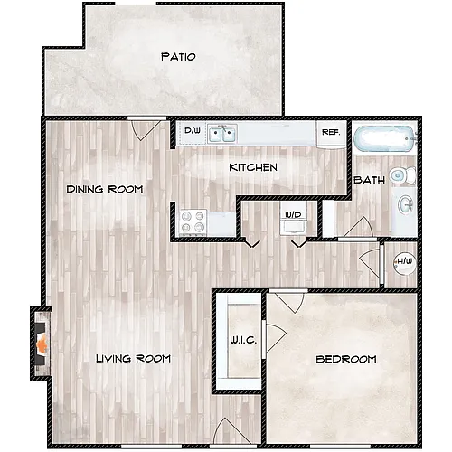 Floor plan One Bedroom