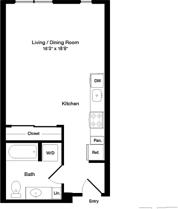 Floor plan S1 East- Floors 3-6
