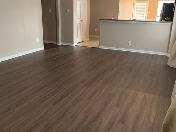 Living room with new flooring