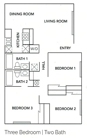 Floor plan Two Bedroom