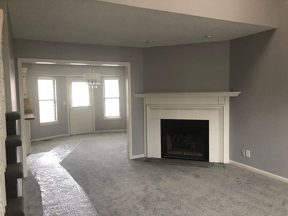Living room into dining room. New carpet :-)