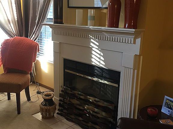 Gas fireplace in living room