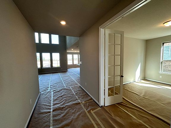 Construction progress - study with french doors