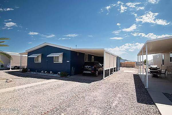 big lot with covered patio