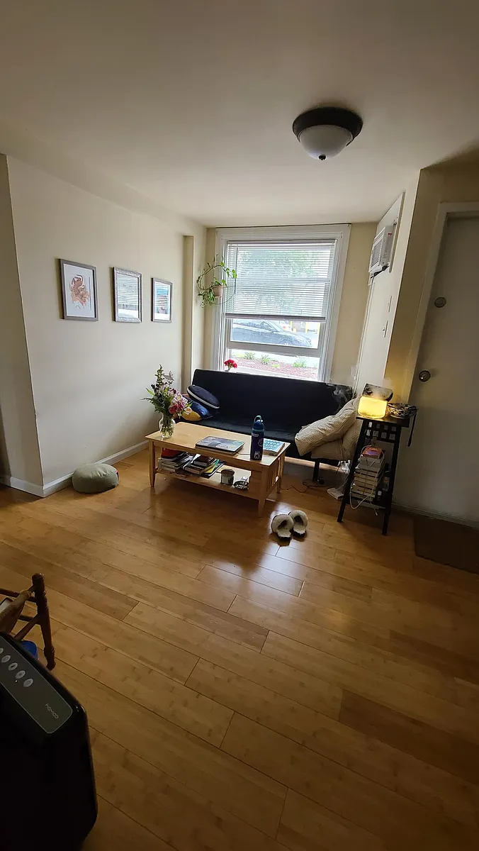 Comfortable living room area with hardwood floors throughout - 10 W Raspberry St #1