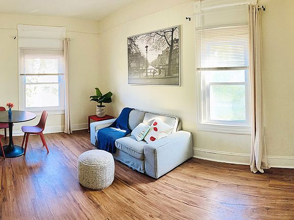 high ceilings, large windows