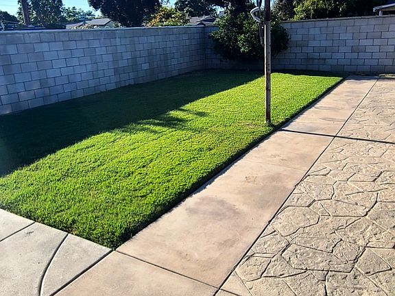 One side of backyard
