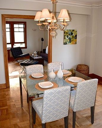 Separate dining area with easy access to the living room.