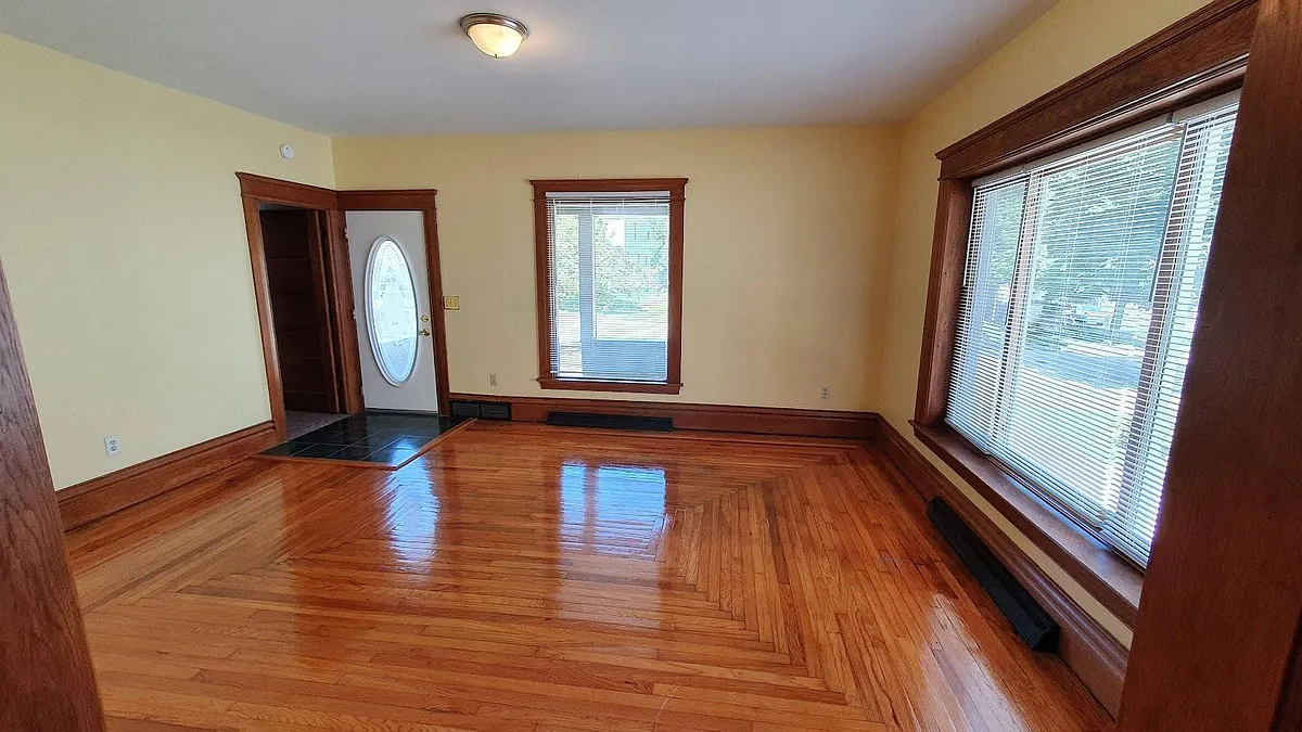 front door and living room - 319 Jones St