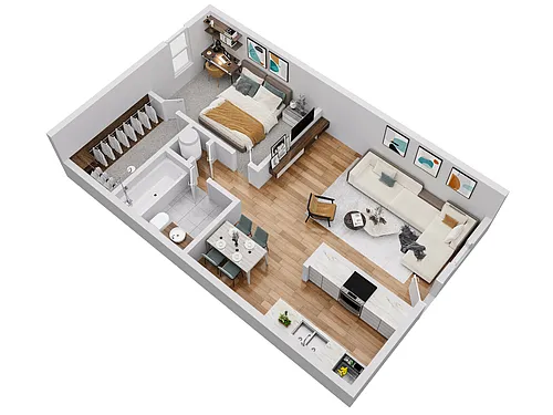 Floor plan 1X1