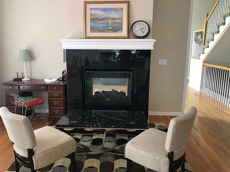 fire heater place in kitchen room