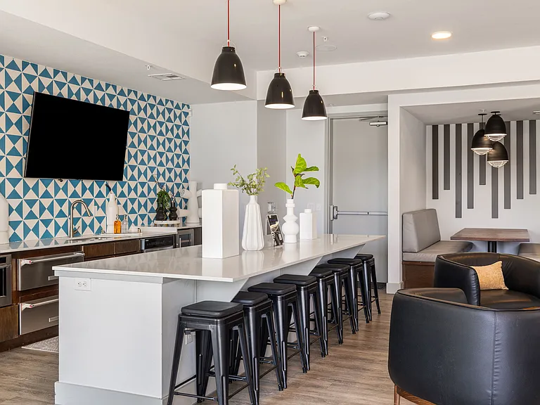 Rhythm Coworking Lounge with Bar and Seating