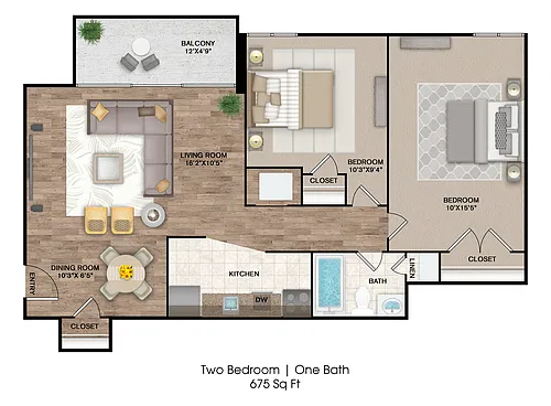Floor plan 2 Bedroom