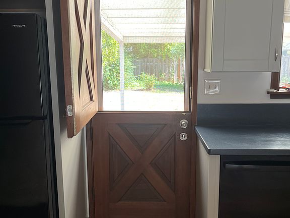 French door to backyard