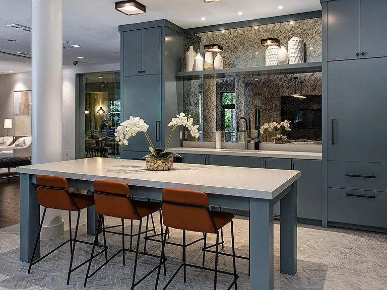 Resident Lounge comes equipped with a bar area