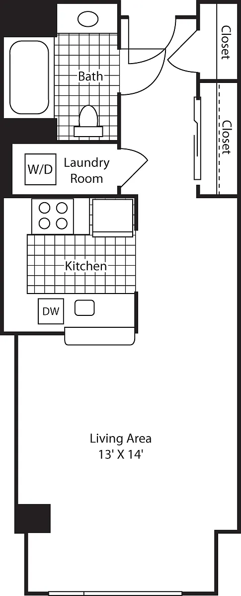Floor plan Studio 508