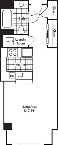 Floor plan Studio 508