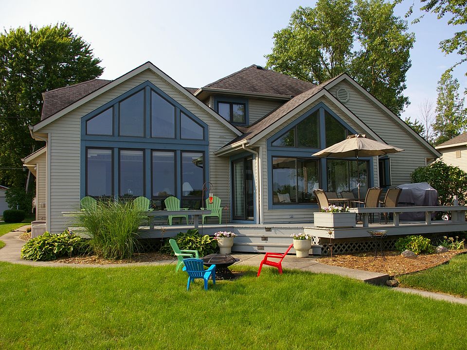 Lakeside view of home
