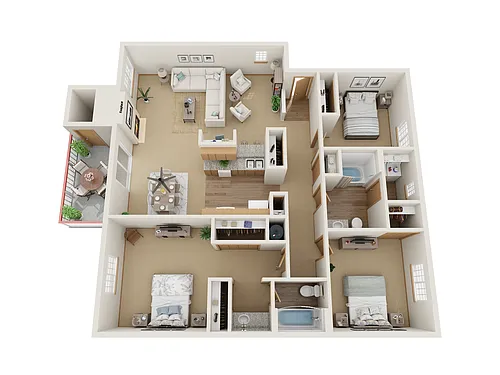 Floor plan 3x2 Renovated