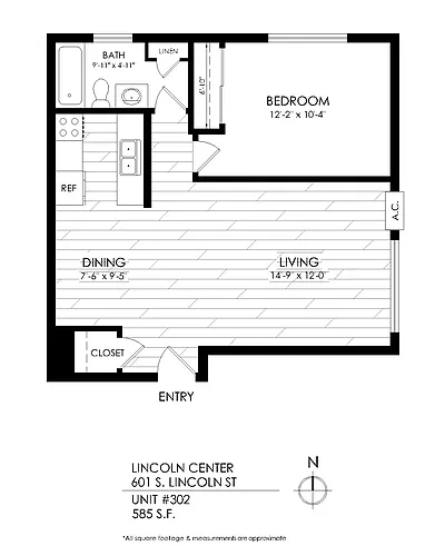 Floor plan 1 Bedroom 1 Bathroom